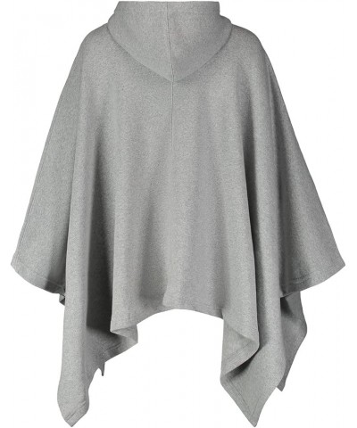 Ladies Sweatshirt Blanket Poncho Hoodie - Poncho Sweatshirt Hooded Blanket - Pullover Ponchos for Women Grey Heather $24.43 H...