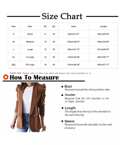 Blazer for Women Fashion 2022,Casual Soild Open Front Long Sleeve Cardigan Jackets Plus Size Work Office Slim Blazers A04whit...