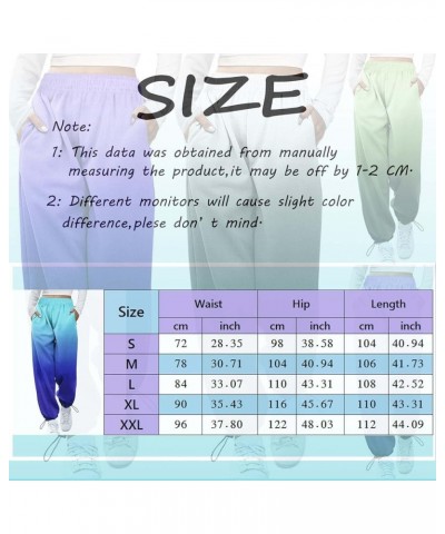 Baggy Cinch Bottom Sweatpants for Women High Waisted with Pockets Cozy Solid Gradient Style Pants Casual Workout Joggers 02 D...