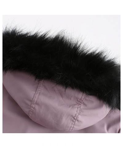 Plus Size Winter Coats for Women Thicken Warm Fleece Hooded Puffer Down Faux Fur Parka Jacket Coats with Fur Hood Winter Coat...