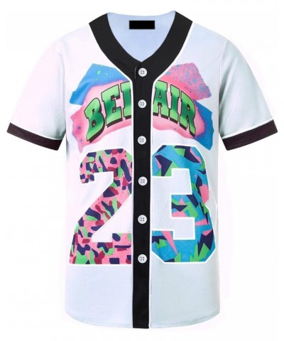 Unisex Baseball Jersey for 90s Theme Birthday Party Pp001-23 White $8.98 Tops