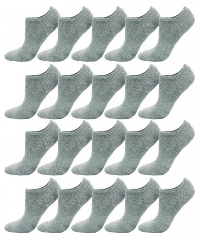 20 Pairs Women's Low Cut Ankle Socks Cotton No Show Non-Slip Athletic Sports Bulk Pack Gray $13.20 Activewear