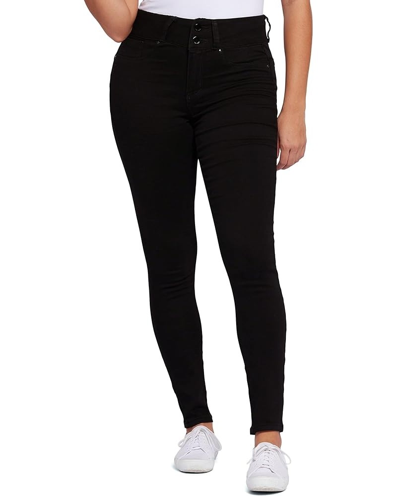 Women's Misses High Rise Curvy Skinny Jean Black $28.30 Jeans