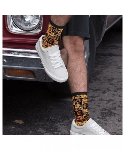 African Egyptian Culture Novelty Socks For Women & Men One Size $9.87 Activewear