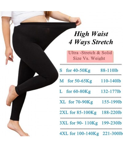 Women Plus Size Leggings Thicken Super Stretch - Tummy Control- High Waist- Casual Every Day Black_stirrup_spring $10.39 Legg...