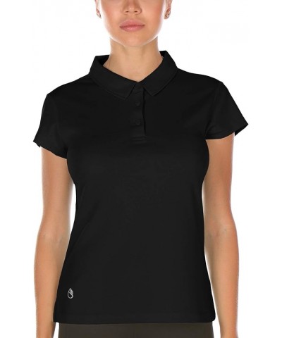 Golf Polo Shirts for Women, Ladie's Collared Tennis Short Sleeve Tops Black $9.87 Activewear