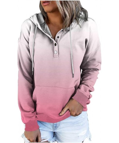 It's Fall Y'all Pumpkin Sweatshirts Women Christmas Button Up Hoodie Pullover Tops Casual Blouse with Kangaroo Pocket Aabc01_...