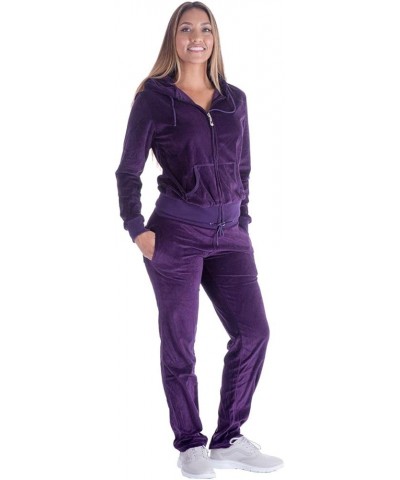 Track Suits for Women Set Sweatsuits 2 Piece Tracksuit Purple $19.32 Activewear