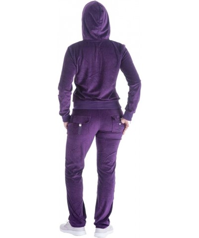 Track Suits for Women Set Sweatsuits 2 Piece Tracksuit Purple $19.32 Activewear