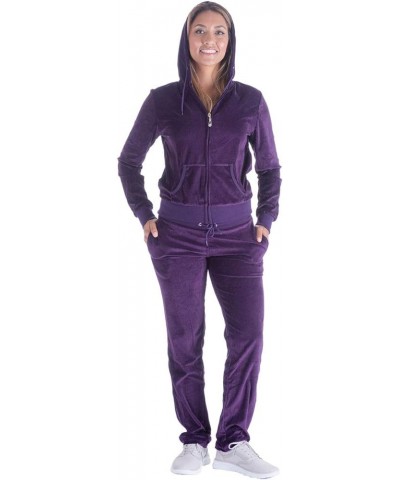 Track Suits for Women Set Sweatsuits 2 Piece Tracksuit Purple $19.32 Activewear