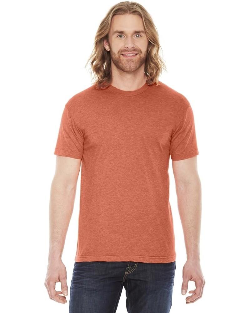 Men's Poly-Cotton Short Sleeve Crew Neck Heather Orange $8.40 T-Shirts