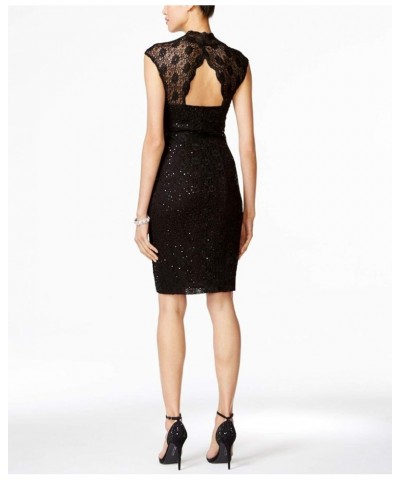 Womens Lace Cut-Out Cocktail Dress Black $14.85 Dresses