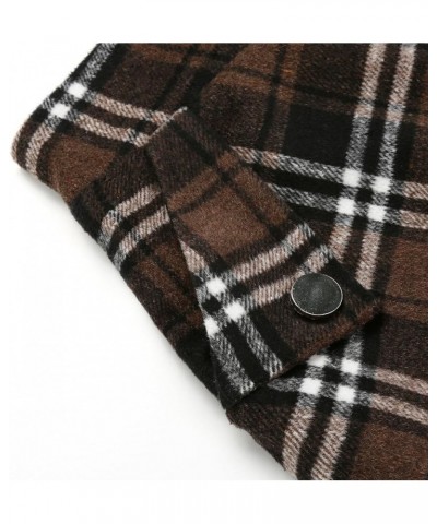 Women’s Fall/Winter High Waist Plaid Slim A-line Long Skirt Plaid Coffee $23.64 Skirts