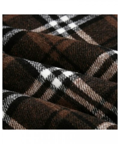 Women’s Fall/Winter High Waist Plaid Slim A-line Long Skirt Plaid Coffee $23.64 Skirts