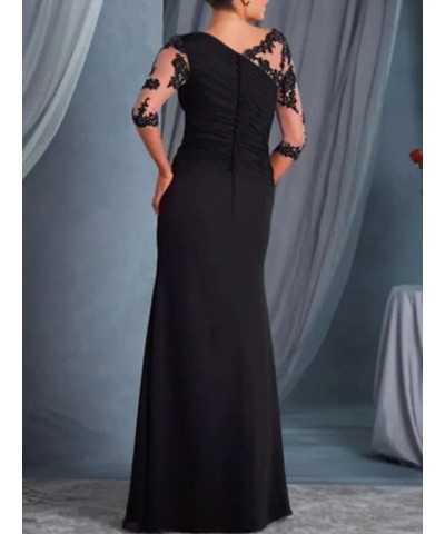 Mother of The Bride Dresses Long Sleeve Wedding Guest Dresses for Women Chiffon Lace Teal $44.24 Dresses