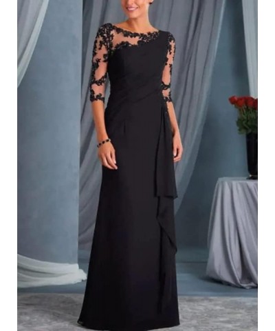 Mother of The Bride Dresses Long Sleeve Wedding Guest Dresses for Women Chiffon Lace Teal $44.24 Dresses