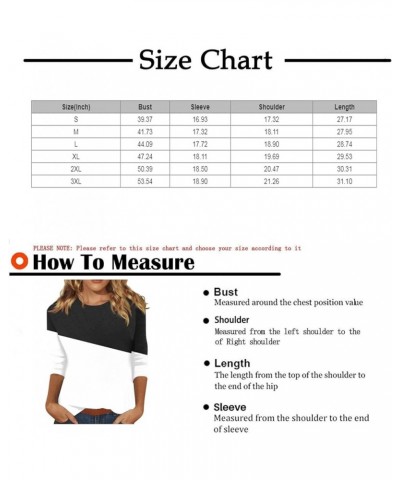 Women's Casual 3/4 Sleeve Summer Tops Round Neck Dressy Graphic Tunics Blouses Spring Tshirt Western Clothes 2024 1blue $13.4...