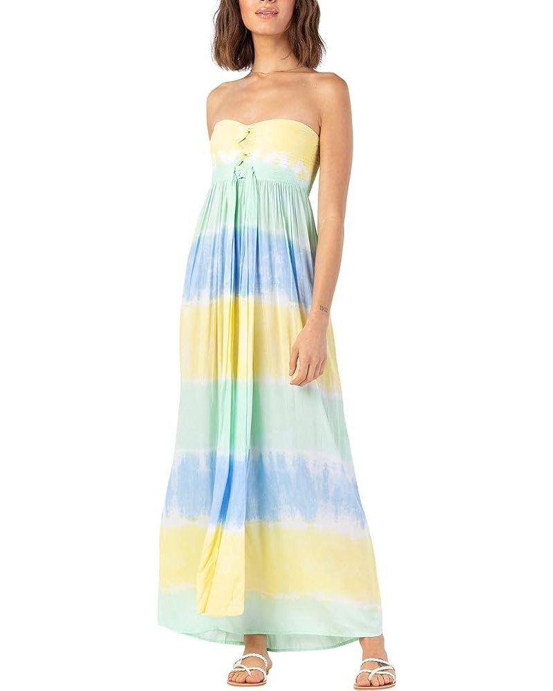 Jasmine Maxi Dress Sky Yellow Teal Stripe $29.40 Dresses