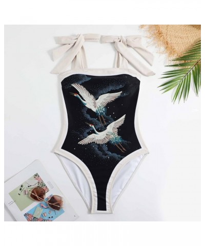 Women One Piece Swimsuit with Beach Cover Ups Retro Floral Bikini Sets High Cut Push Up Two Pieces Bathing Suits 42 Black $10...