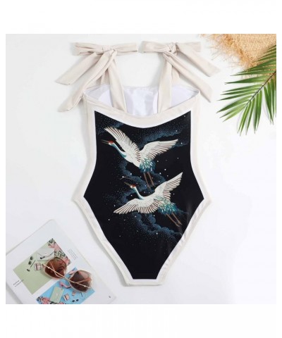 Women One Piece Swimsuit with Beach Cover Ups Retro Floral Bikini Sets High Cut Push Up Two Pieces Bathing Suits 42 Black $10...