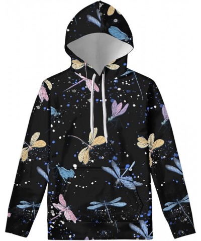 Unisex Women Men Casual Sweatshirts Fashion Long Sleeve Hoodies Pullover XS-6XL Galaxy Dragonfly $20.39 Hoodies & Sweatshirts