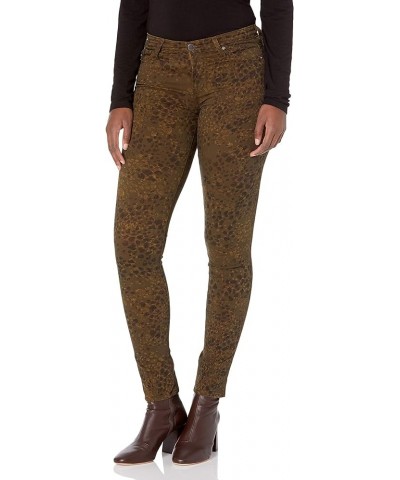 Women's Prima Mid-Rise Cigarette Leg Skinny Fit Crop Pant Clouded Dot Notting Vine $48.42 Pants