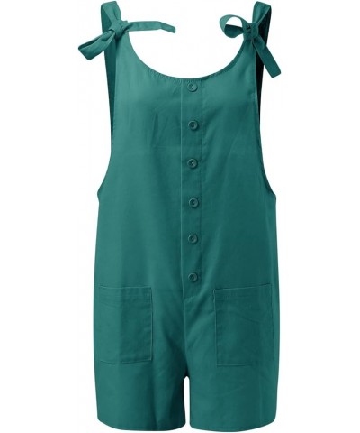 Women's Casual Summer Cotton Linen Rompers Overalls Jumpsuit Shorts Bodysuit for Women (GN1 2, L) Medium Gn2 2 $12.99 Overalls