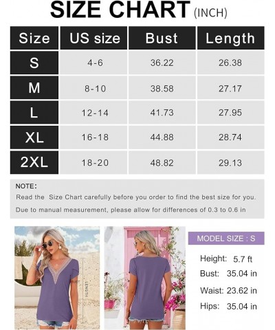 Womens 2024 T Shirts Petal Sleeve V Neck Casual Tees Summer Basic Tops X Dark Gray $14.74 T-Shirts