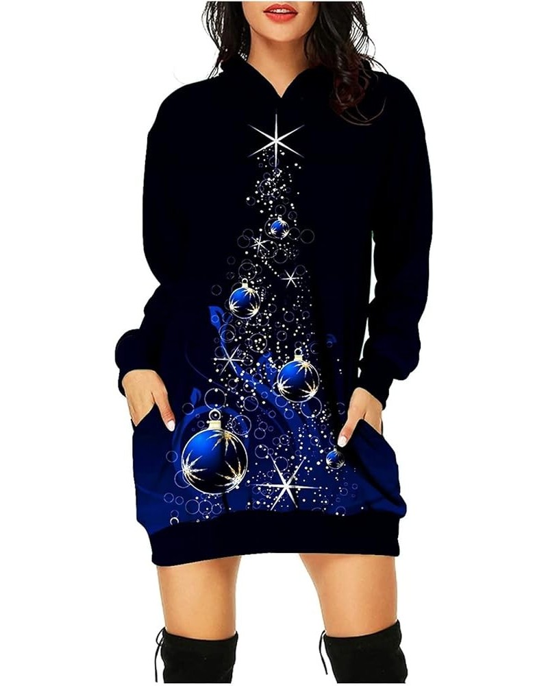 Christmas Tunic Tops for Women Crewneck Long Sleeve Loose Tunic Shirt Dress Fall Tops with Pockets 023 Black $11.22 Tops