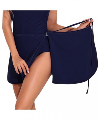 Women's Short Sarongs Beach Wraps Swimsuit Cover Ups Bikini Wraps Skirt Navy $9.73 Swimsuits