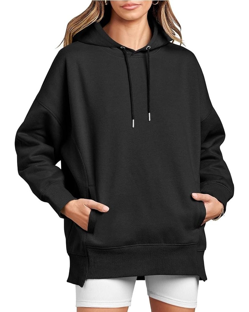 Womens Camo Hoodie Maple Leaf Print Fleece Pullover Oversized Sweatshirts Fall Clothes Casual Tops with Pocket Black $14.21 H...