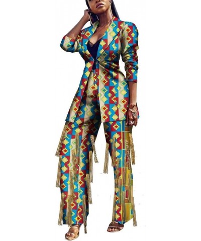 Women's Sexy 2 Pieces African Printed Button Jackets Bodycon Pants Clubwear Set Cl3 $39.15 Suits