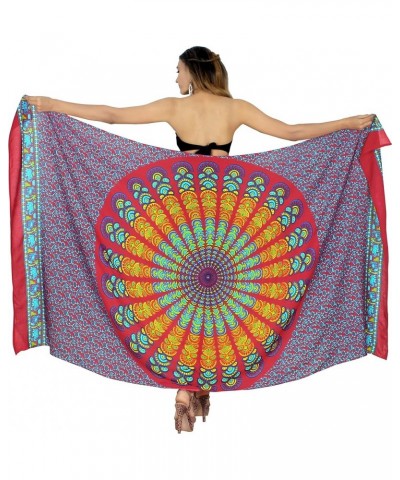 Women's Swimwear Sarong Beach Pareo Swim Wrap Vacation Long Bikini Summer Wraps Cover-Up Skirt Vacation Cover Ups Mandala Rub...