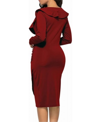 Bodycon Dresses for Women Elegant 2024 Sleeveless Church Casual Business Work Outfits Midi Pencil Dress Red10775 $15.07 Dresses