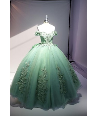 Off Shoulder Quinceanera Dresses Ball Gown Sparkly Lace Appliques Sweet 15 16 Dresses Prom Party Gowns for Teens XY101 Lavend...