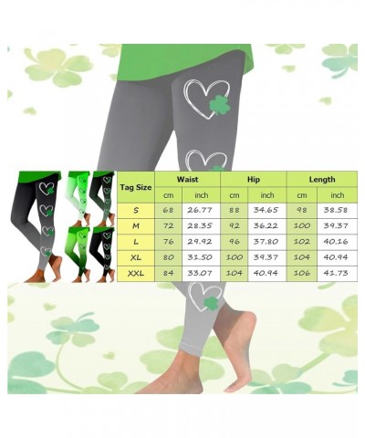 St.Patrick's Day Irish Green Shamrock Yoga Pants High Waisted Clover Leaves High Waisted Leggings Tummy Control Soft D_ag $12...