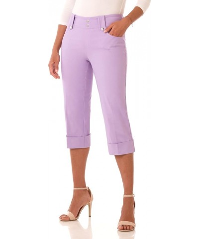 Women's Ease into Comfort Modern Classic Cuffed Capri Lilac $23.52 Pants