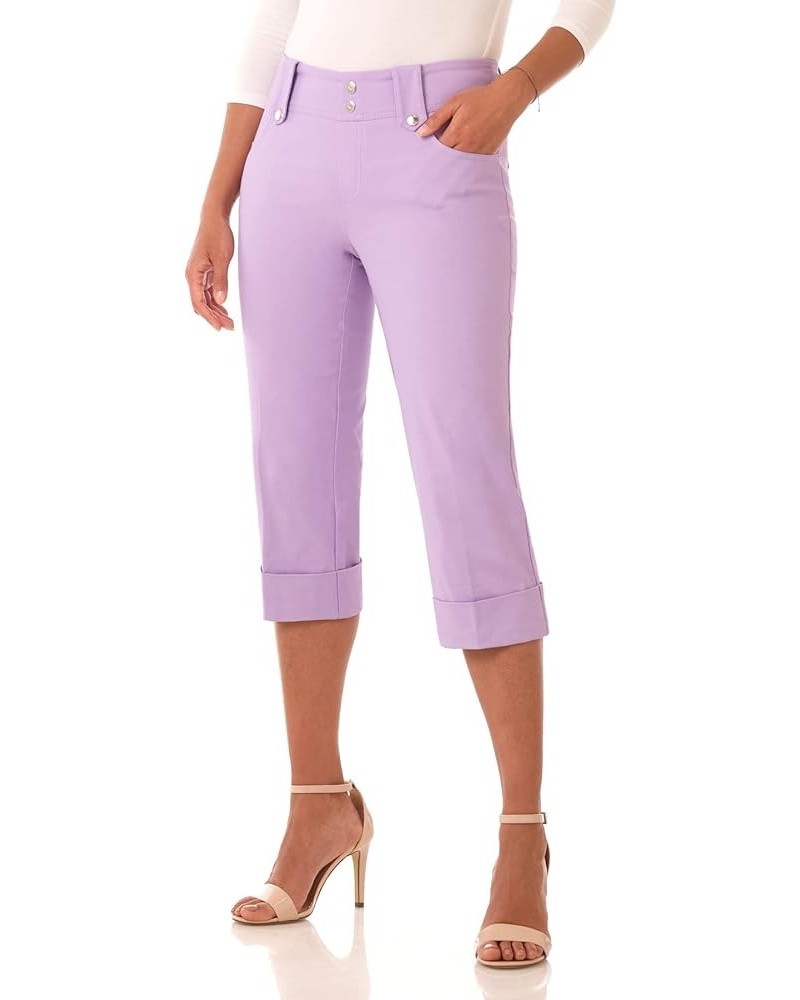 Women's Ease into Comfort Modern Classic Cuffed Capri Lilac $23.52 Pants