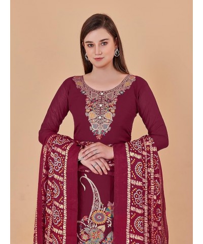 GJ Fashion Ready to Wear Indian Traditonal Designer Churidar Salwar Suit with Dupatta for Women Magenta$18 $30.52 Suits