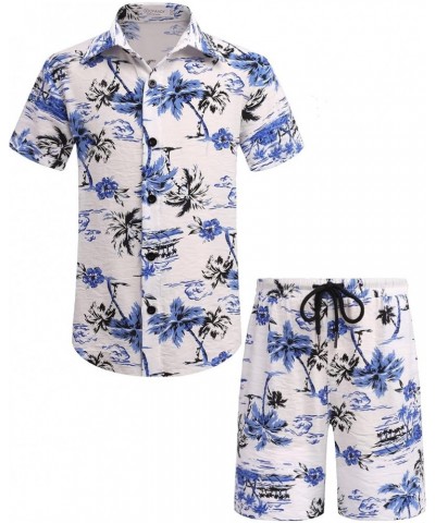 Family Matching Outfits Boys Hawaiian Shirt and Shorts Womens Mens Floral Blouse Set Big Boy Boys - Coconut Tree $17.75 Activ...