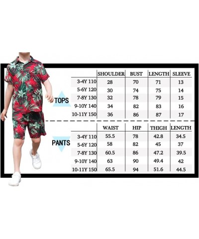 Family Matching Outfits Boys Hawaiian Shirt and Shorts Womens Mens Floral Blouse Set Big Boy Boys - Coconut Tree $17.75 Activ...