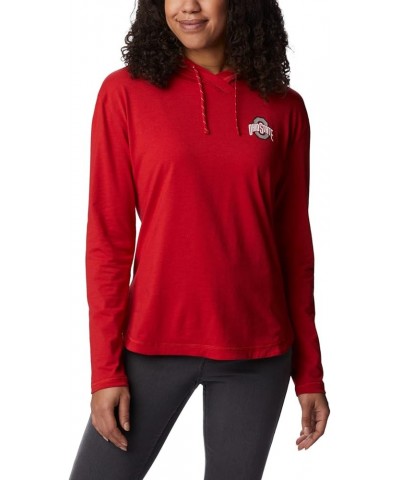 Women's Collegiate Sun Trek Hooded Pullover Os - Intense Red $14.47 Activewear