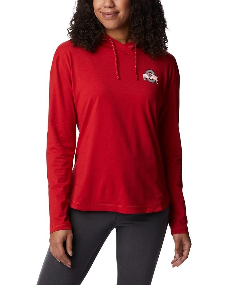 Women's Collegiate Sun Trek Hooded Pullover Os - Intense Red $14.47 Activewear