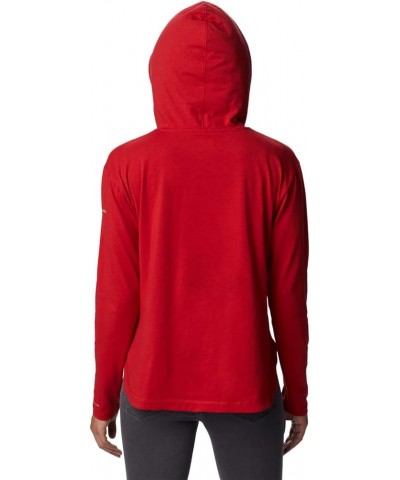 Women's Collegiate Sun Trek Hooded Pullover Os - Intense Red $14.47 Activewear