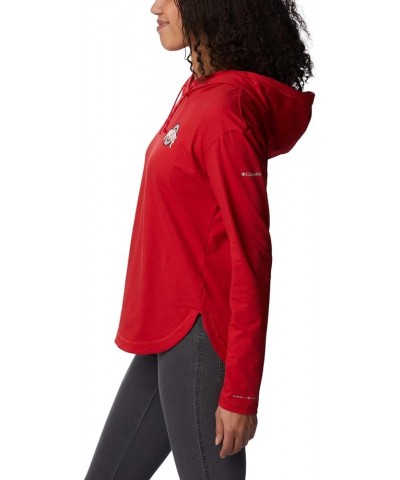 Women's Collegiate Sun Trek Hooded Pullover Os - Intense Red $14.47 Activewear