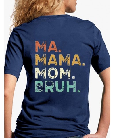 Boy Mama Shirt for Women Mama Mommy Mom Bruh T Shirts Mother's Day Funny Short Sleeve Casual Tops Tees P2 $13.19 Tops