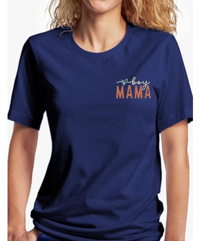 Boy Mama Shirt for Women Mama Mommy Mom Bruh T Shirts Mother's Day Funny Short Sleeve Casual Tops Tees P2 $13.19 Tops