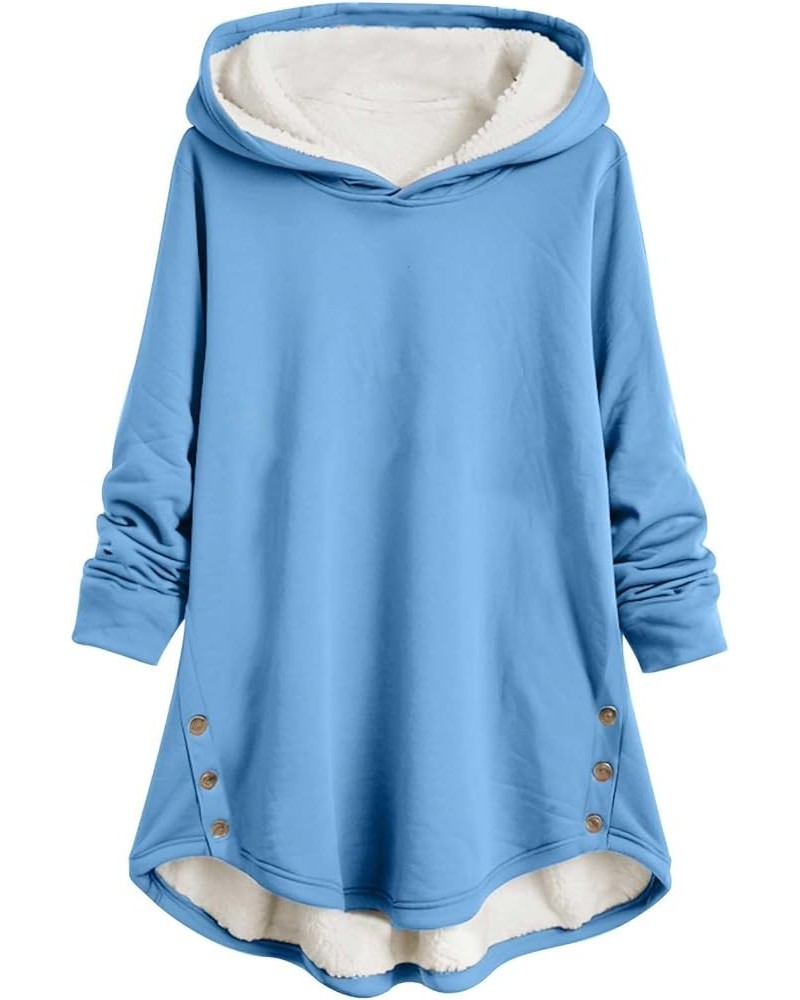 Yes,I'M Still Freezing -Me 24:7 Sherpa Fleece Lined Hoodie Thermal Warm Long Sleeve Pullover Sweatshirt Cozy Tops Zb-sky Blue...