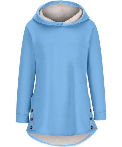 Yes,I'M Still Freezing -Me 24:7 Sherpa Fleece Lined Hoodie Thermal Warm Long Sleeve Pullover Sweatshirt Cozy Tops Zb-sky Blue...