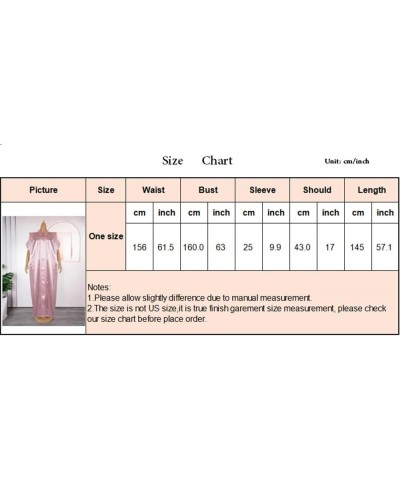 African Print Dress for Woman Embroidery Pattern Maxi Dress White-70 $20.21 Dresses